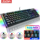 Проводная клавиатура ZUOYA, механическая, с RGB-подсветкой
