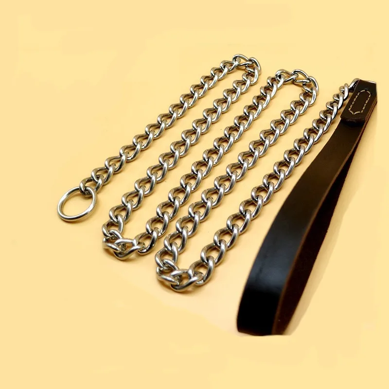 

Pet Leash Stainless Steel P-chain Medium And Large Dog Leash Pet Training Dog Chain Dog Leash Lead Dog Walk Dog Pet Products