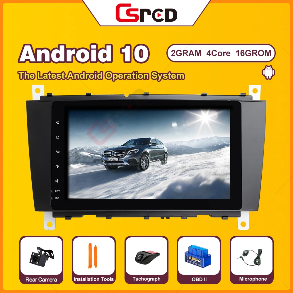 Автомобильный мультимедийный плеер Csred IPS DSP 8 дюймов Android 10 GPS навигация для Mercedes
