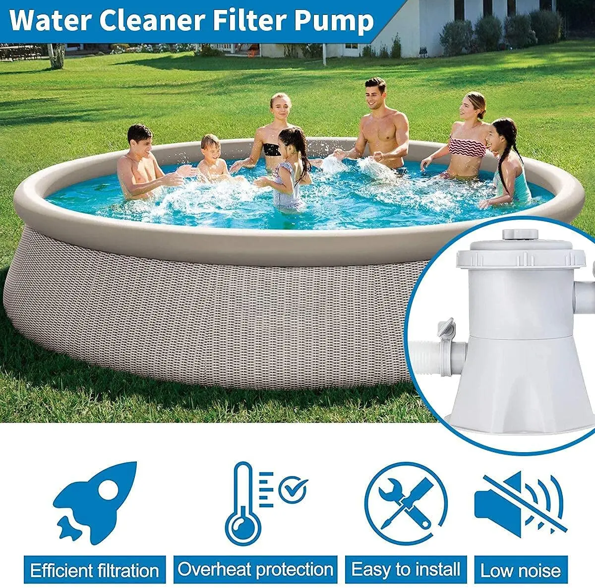 

Насос для фильтров для бассейна, насос для бассейна и Комплект фильтров, насос для бассейна, насос для детского бассейна, фильтр для воды