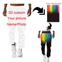 3d print diy custom design men women trousers hip hop joggers pants drop shipping wholesalers suppliers for drop shipper
