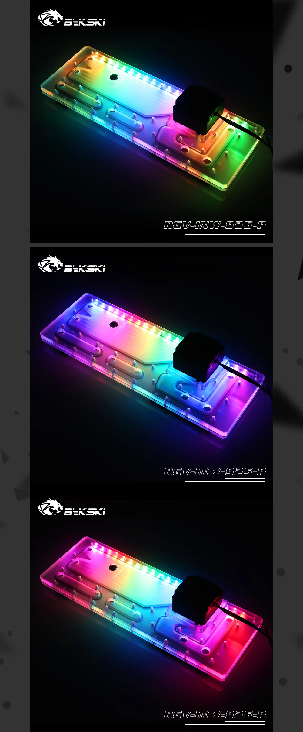 Bykski RGV-INW-925-P водные доски для In Win 925 чехол RBW 5V RGB 12V освещение для Intel cpu водного блока и одного GPU здания