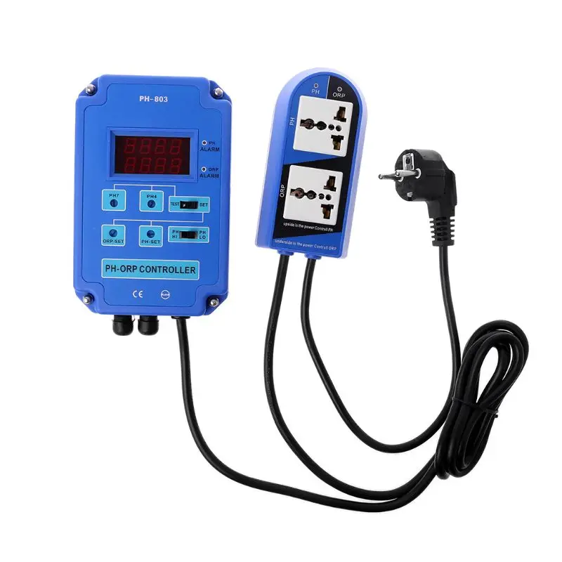 Digital pH ORP Redox 2 in 1 Controller Monitor w/ Output Power Relay Control Electrode Probe BNC for Aquarium Hydroponics Plants |