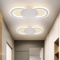 24W Modern LED Ceiling Lamp with Motion Sensor White Black Corridor Lamps Stair Stair Bedside Ceiling Light Wall Mount