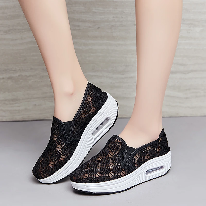 Женская обувь для похудения в стиле старого Пекина Спортивная с кружевом мам