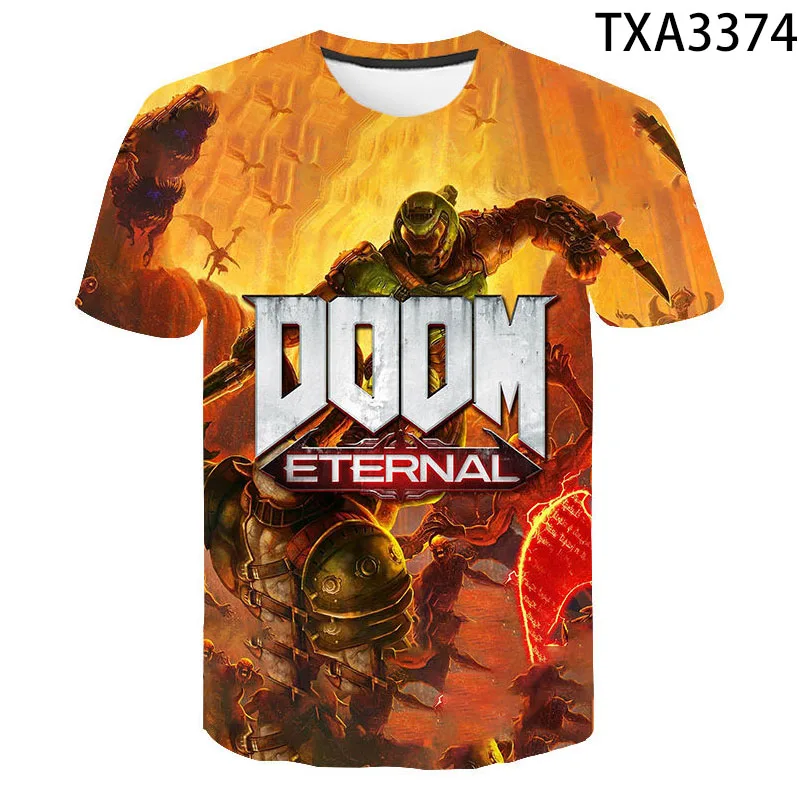 

3D T-shirt Casual Print Shooting Game Doom Eternal T shirt Men Women Children Western style T-shirt Boy Girl Kids Tops Tees
