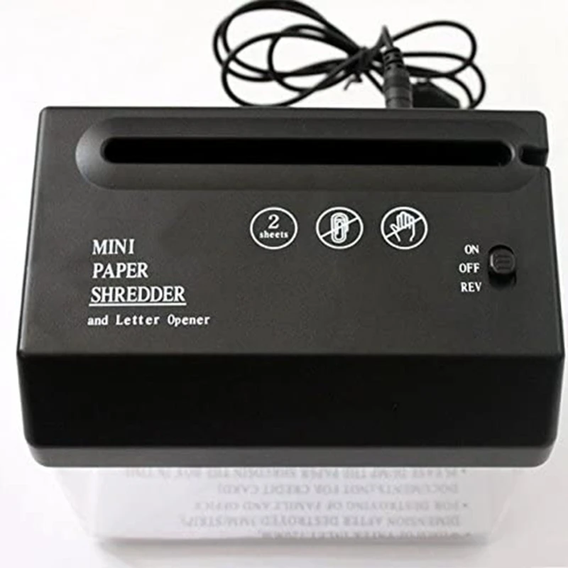 

Portable Mini Paper Shredder Electric USB Battery Operated Shredder Documents Paper Cutting Tool for Home Office