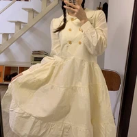 elegant vintage mini dress women japanese kawaii fairycore y2k evening party dress korean casual long sleeve dress autumn 2021