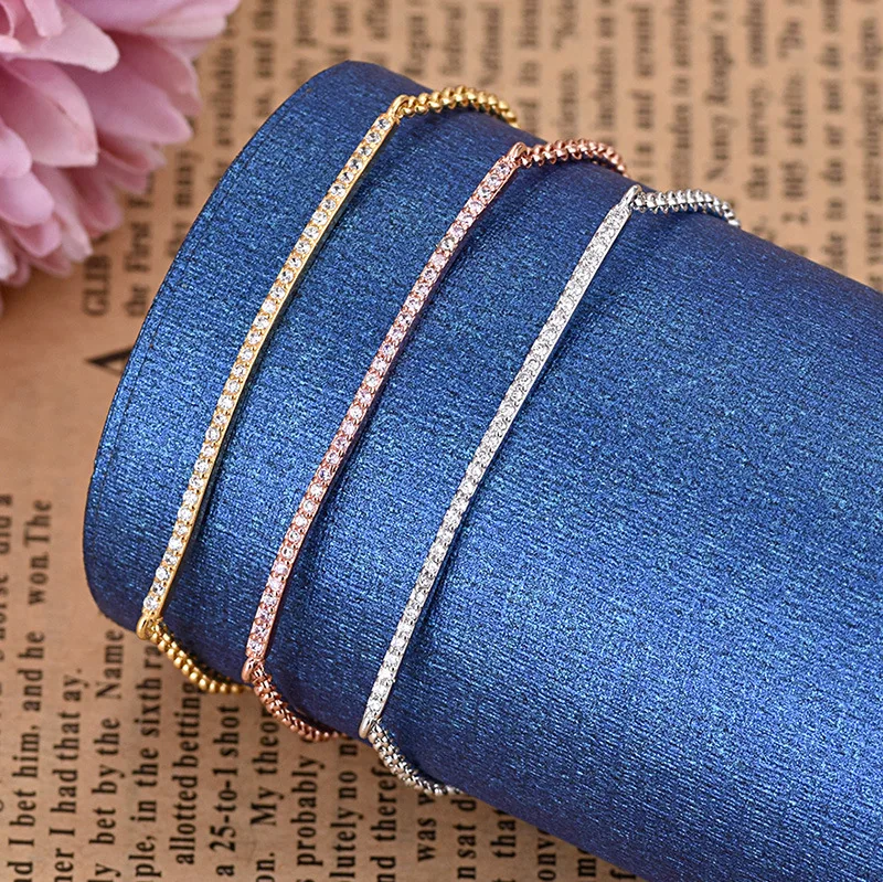 Простые браслеты со стразами для женщин подходят под все очаровательные Цепочки