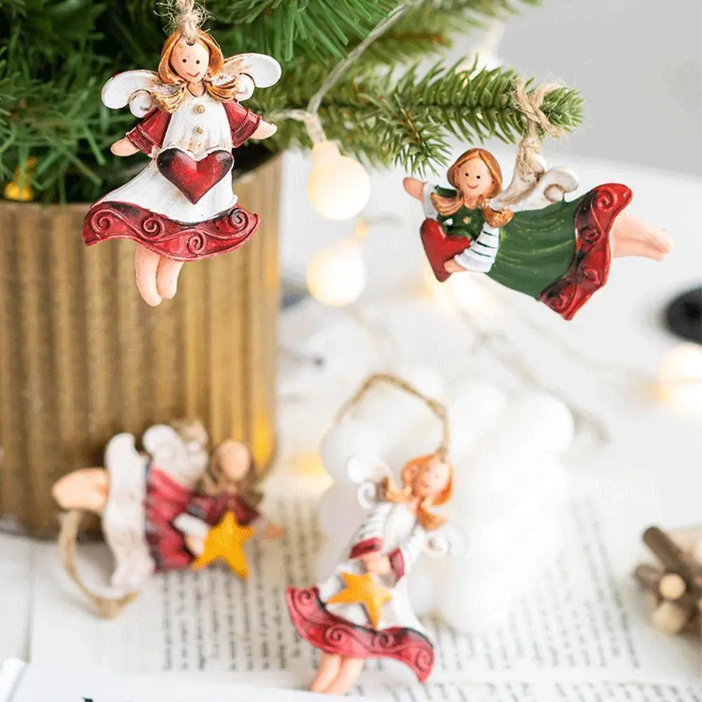 

New Products Christmas Angel Pendant Decoration Resin Angel Girl Pendant Christmas Tree Angel Decoration Pendant