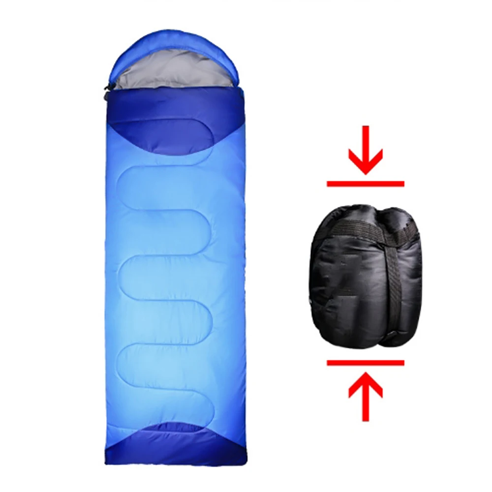 Открытый путешествия Кемпинг с капюшоном держать теплый гусиный хлопок спальный