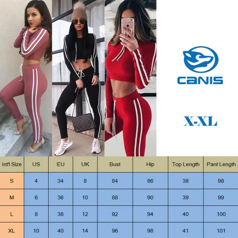 

2Pcs Women Set 2018 Autumn Winter Cotton Sweatshirt Tops + Pants Lady Sportwear Patchwork Hoodies Pullovers Suit Warm Tracksuit