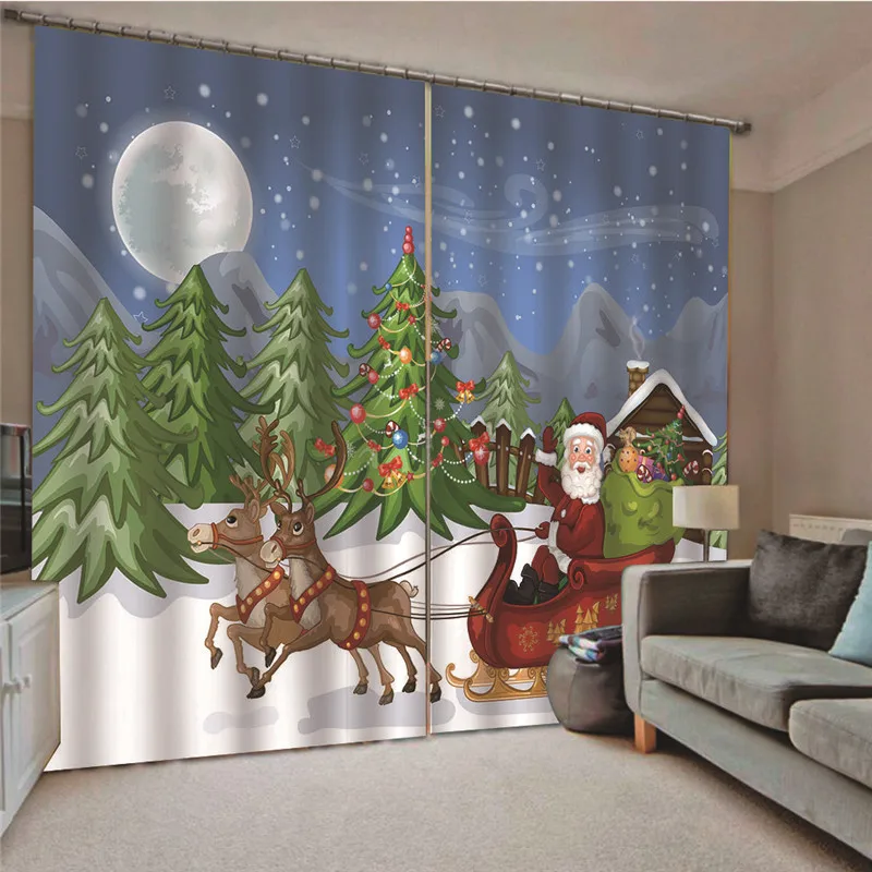 Новые Домашние вечерние и рождественские шторы модные тканевые колокольчики