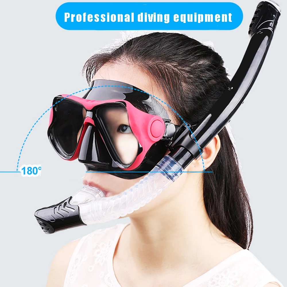 

NEW Color Alloy Frame Free Diving Goggles Scuba Full Face Mask Wet Tube Kit Snorkeling Equipment Ultra Low Volume Free-Dive