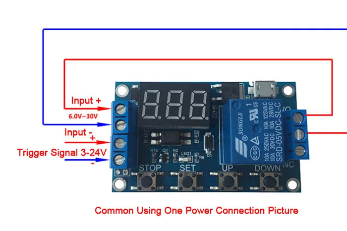 

6-30V Relay Module Switch Trigger Time Delay Circuit Timer Cycle Adjustable W3JB
