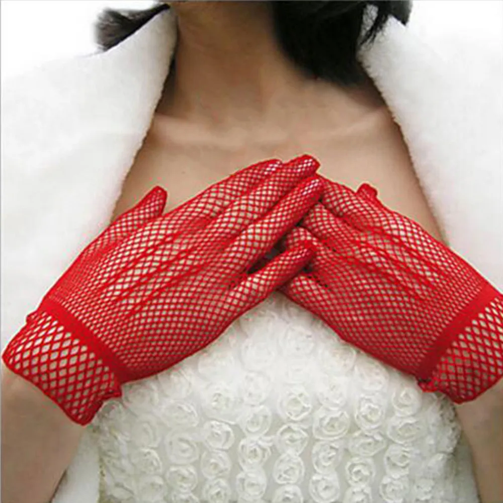2020 Fashion News High Quality Women Gloves Stylish Hand Warmer Winter Women's Short Ribs Are Hollow And Fun Fishing Net | Аксессуары