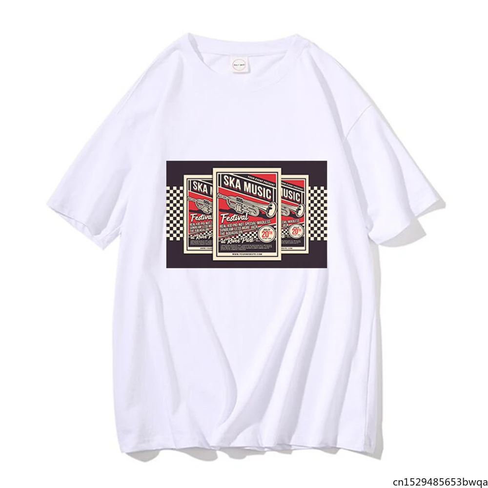 

SKA MUSIC Harajuku Summer T-shirt Women Aldult Casual Short Sleeve Loose Short Sleeve Fashion Oversized