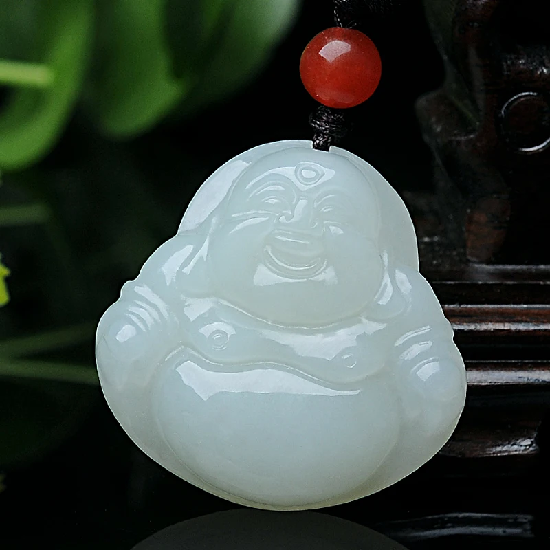 Hetian Yu Buddha public pendant finecarving pendants Natural jade white certificate | Украшения и аксессуары