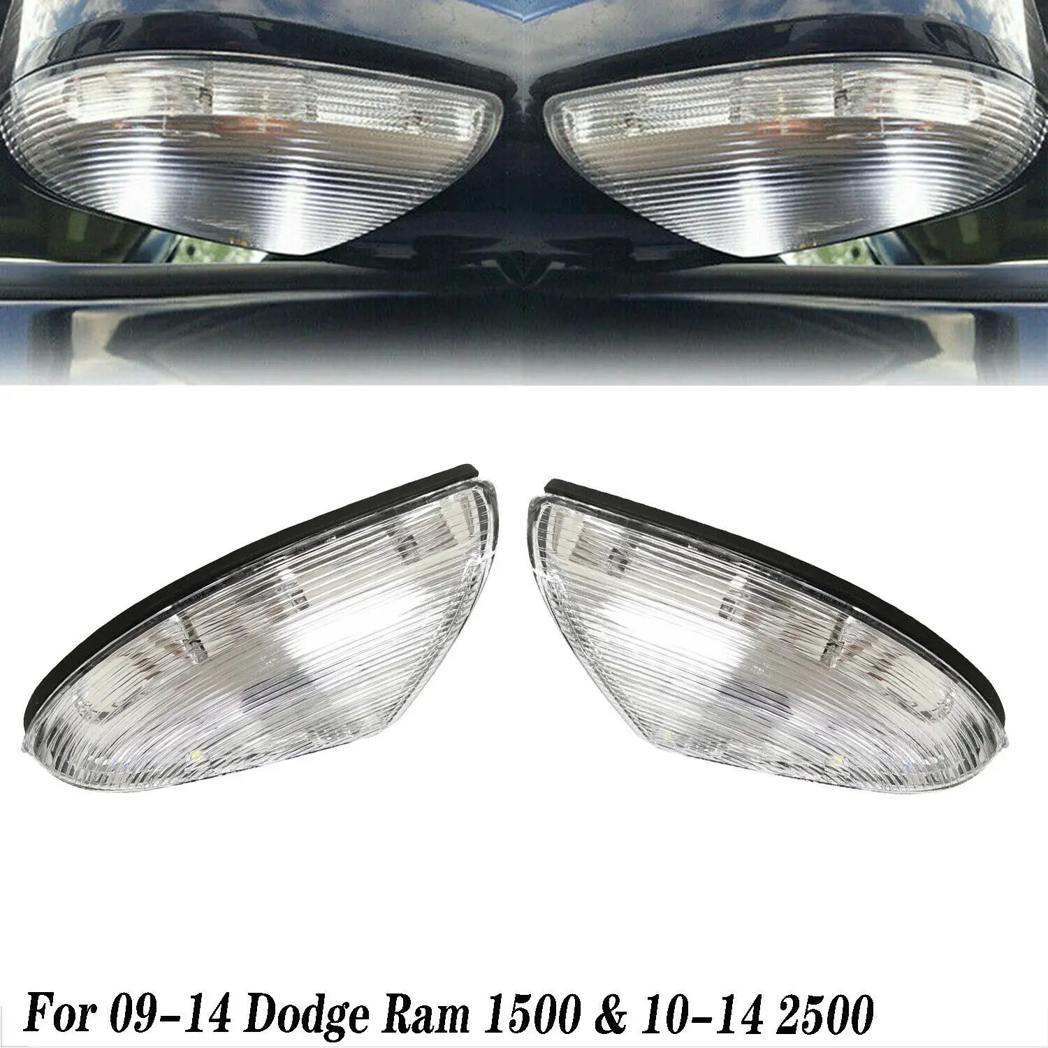

Front Mirror Turn Signal Puddle Light Lamp Fits For Dodge Ram 1500 2009-2014 & 2010-2014 Ram 2500