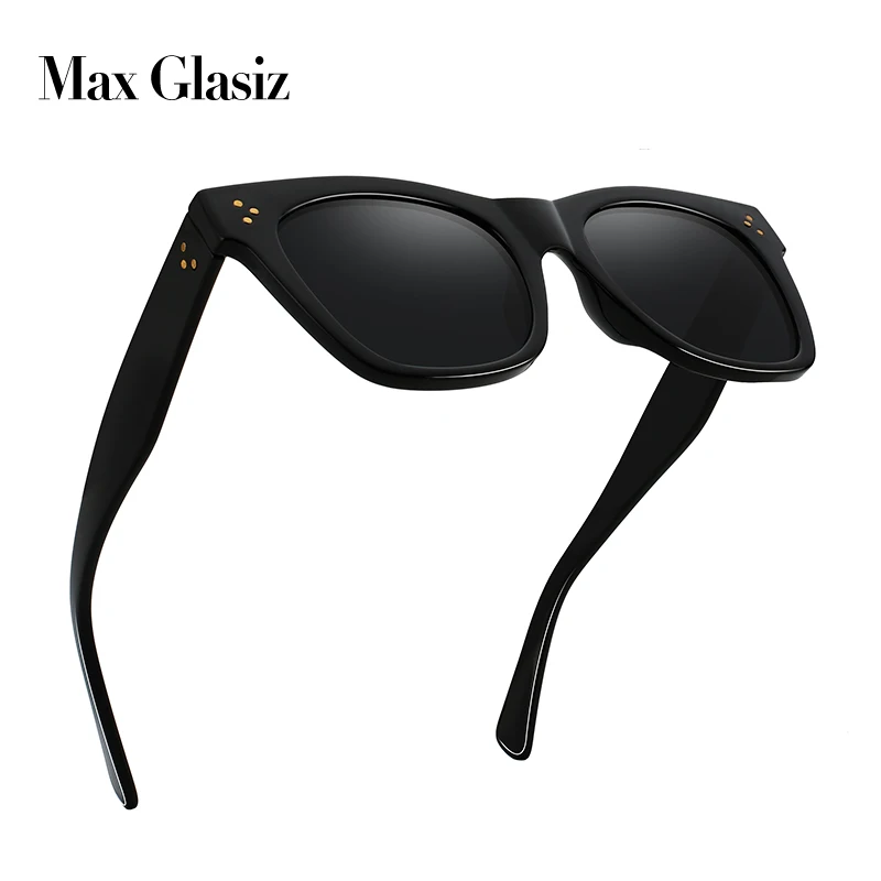 Новый 2017 fashion square солнцезащитные очки женщины cat eye люксовый бренд большие черные