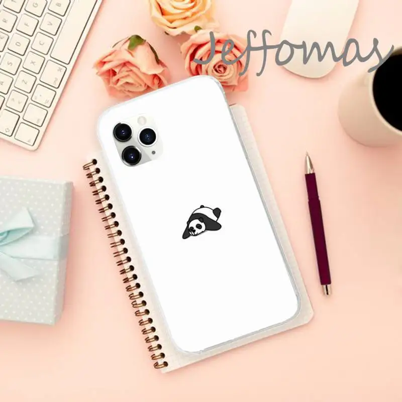 

Panda cute cartoon fashion Phone Case Transparent soft For iphone 5 5s 5c se 6 6s 7 8 11 12 plus mini x xs xr pro max