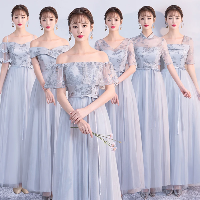 Платье подружки невесты большого размера длинное платье для свадебной вечеринки