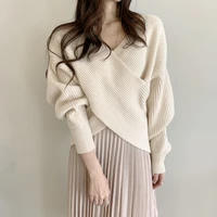 fall 2021 women clothing women sweater pullover female knitting sweaters skinny tops loose elegant knitted outerwear thin slim