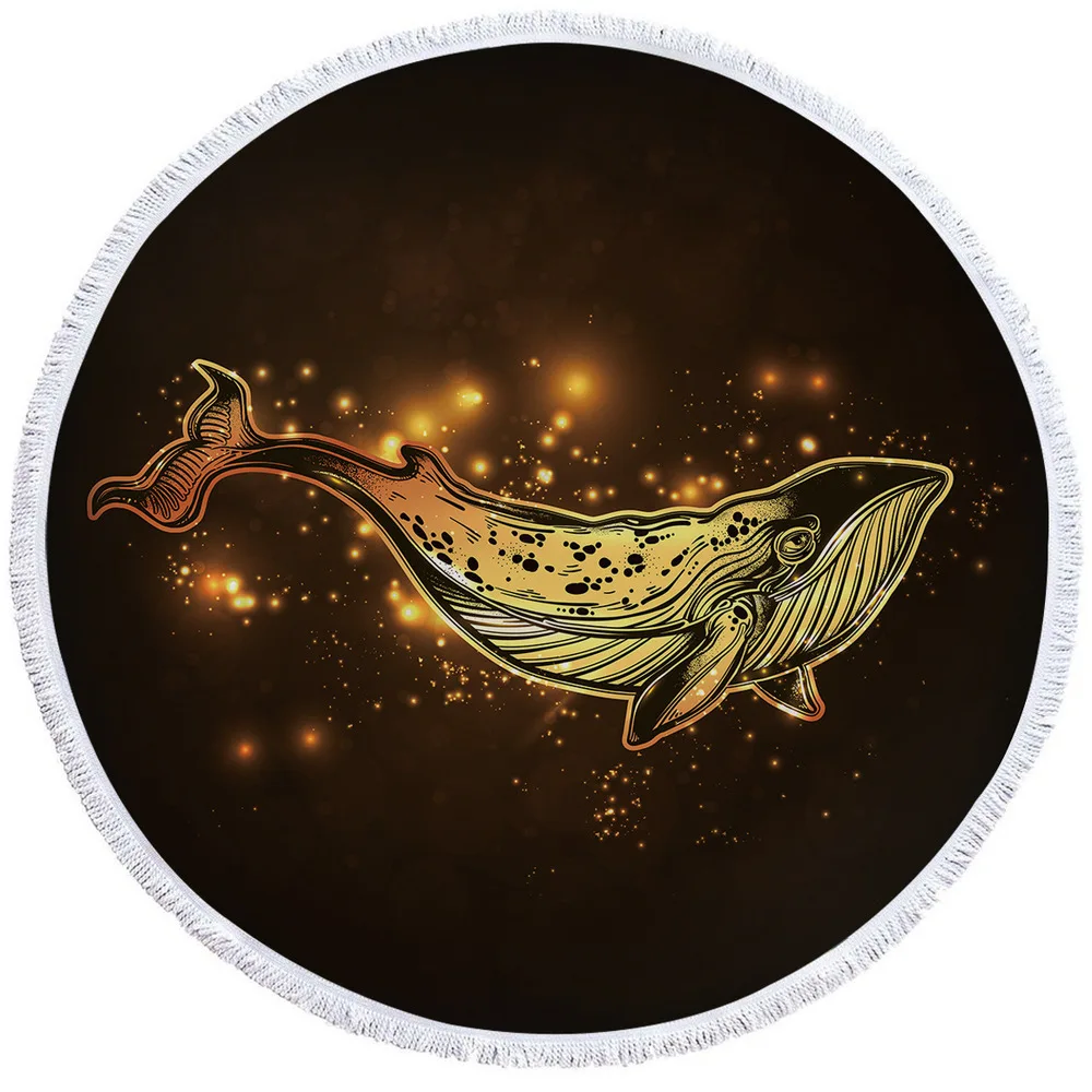 

Модное пляжное полотенце золотого Кита, быстросохнущее черное банное полотенце, Скандинавское настенное гобеленовое Коврик для йоги, полотенце, банный халат, летний халат для взрослых