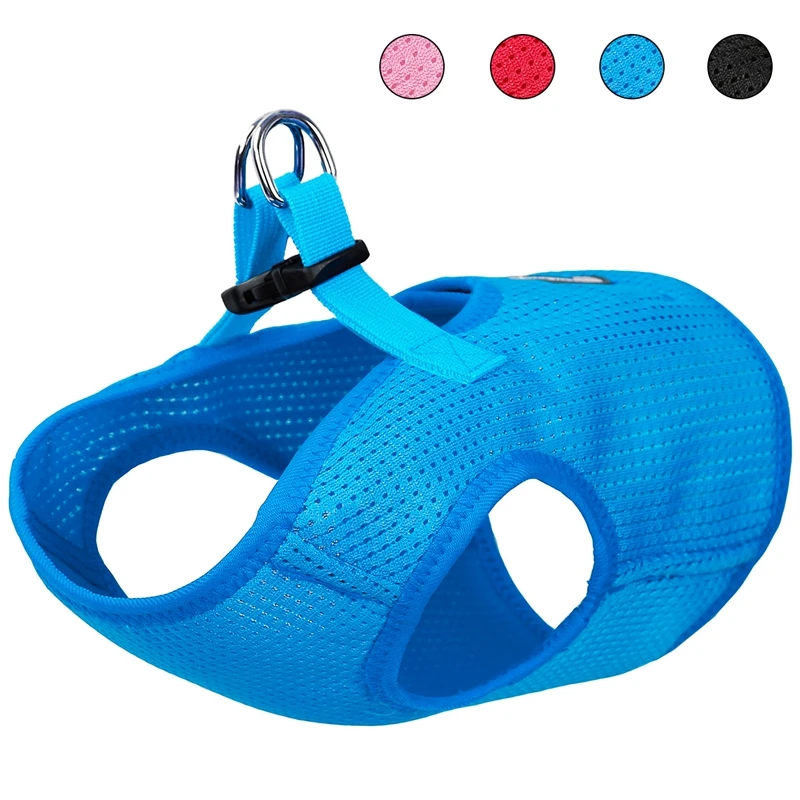 Anti-breakaway Pet Dog Adjustable Harness Vest Breathable Mesh Dog Harness No Pull No Choke Super Light Weight Without Leash