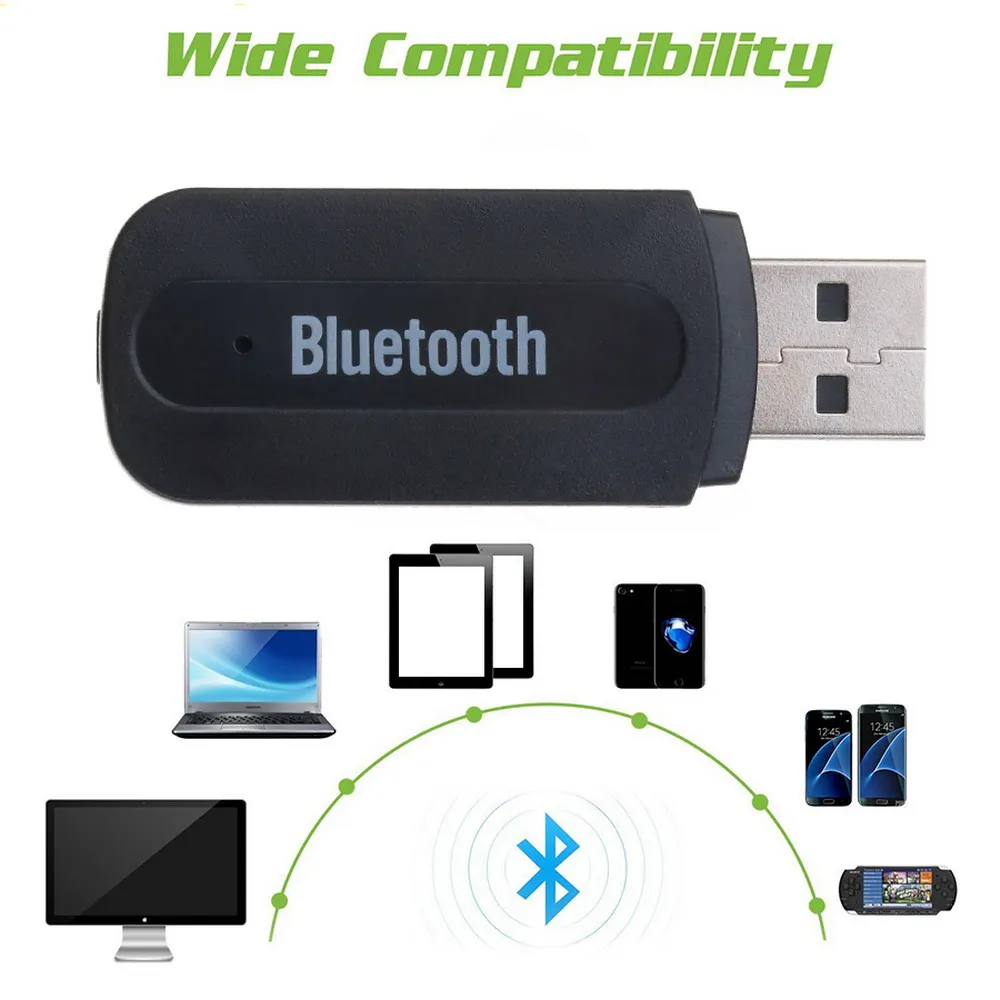 Аудиоприемник со штекером 3 5 мм AUX Bluetooth беспроводной музыкальный адаптер A2DP USB