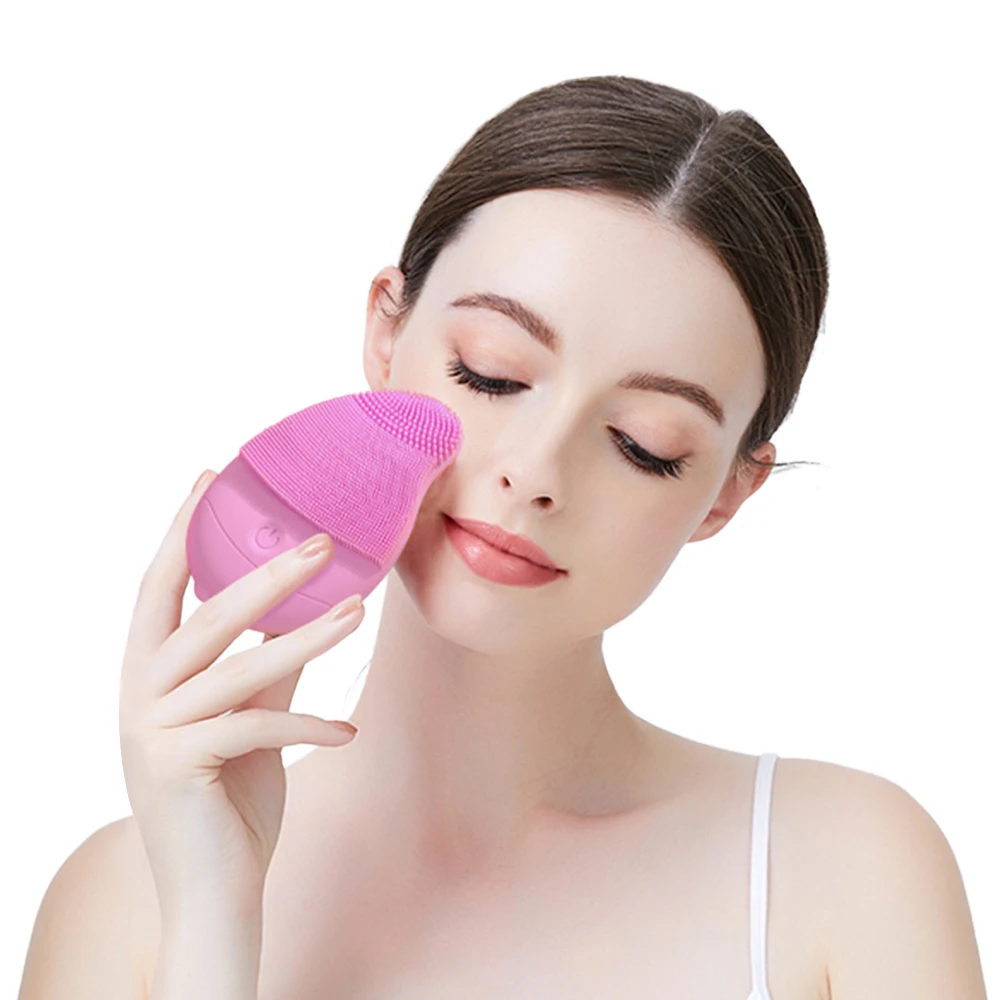 

Electric Face Cleansing Brush Silicone Facial Cleanser Face Skin Deep Pore Washing Massage Brush Beauty Tools Blackhead Remover