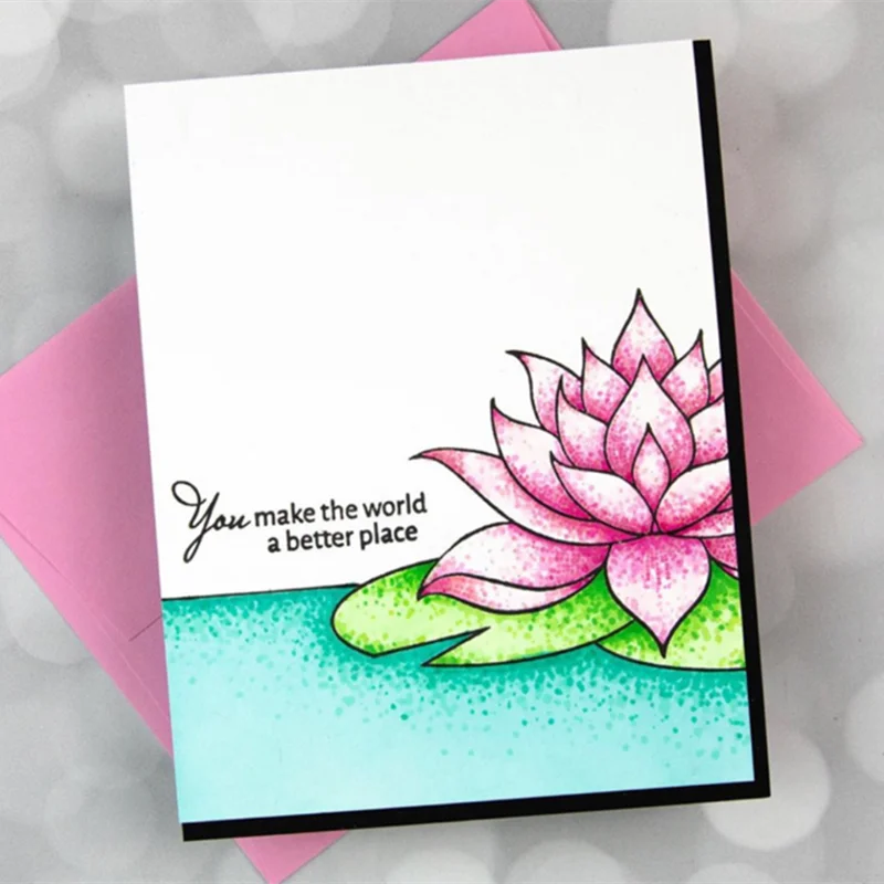 

2020 New Layer Metal Cutting Dies and Clear Stamps Scrapbooking for Paper Making Word Lotus Embossing Frames Card Craft Set