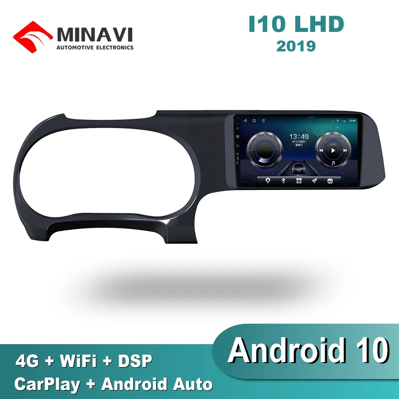 Автомагнитола для HYUNDAI I10 2019-2021 мультимедийный проигрыватель с экраном 10 дюймов