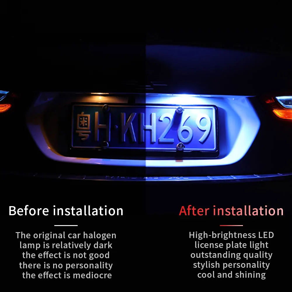 

T10 W5W License Plate Light 194 3030 4LED Car Interior Dome Auto Wedge Side lamp Car Styling Super Bright white 12V