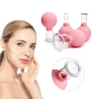 Вакуумные банки, стеклянные антицеллюлитные банки с резиновой головкой, банки для массажа тела, китайская терапия банок для лица, для ухода за здоровьем