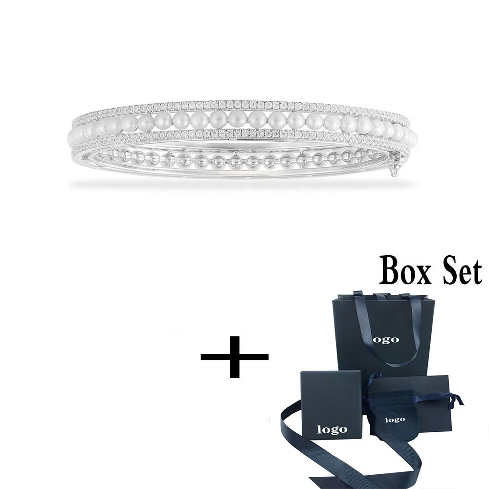 2020 модный браслет с инкрустацией в виде двух колец женское очаровательное