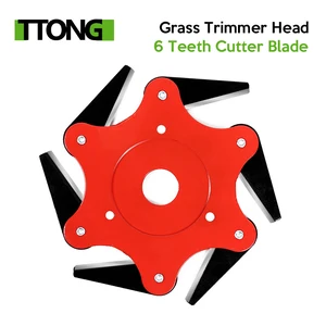 Триммер для травы с 6 зубьями, лезвие для щетки, косилка из марганцевой стали, садовый газон, аксессуары для садовых электроинструментов
