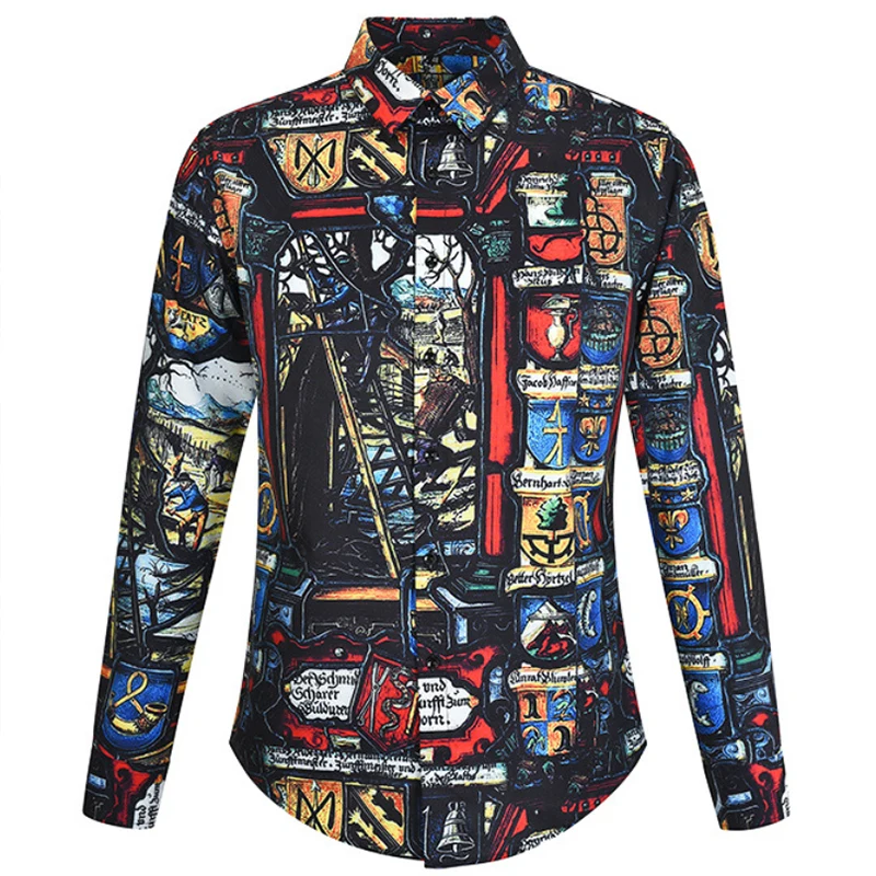 Новейшая Осенняя мужская рубашка в британском стиле модная Высококачественная