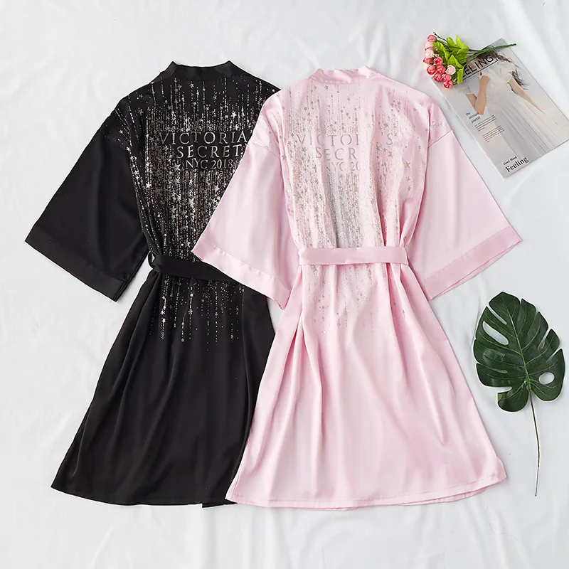 Летняя шелковистая атласная позолоченная ночная рубашка сексуальный Свадебный