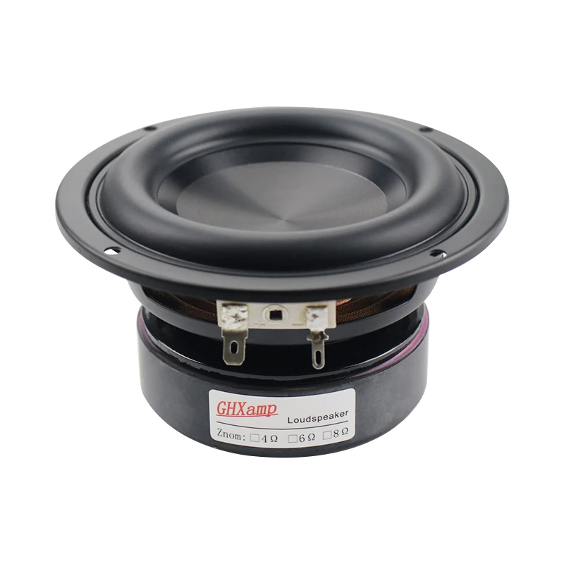 GHXAMP 4 дюймовый динамик вуфера Hifi сабвуфер оксид алюминия диск бас-гудок труба заразительная мощная 40 Вт 67 Гц-3500 Гц