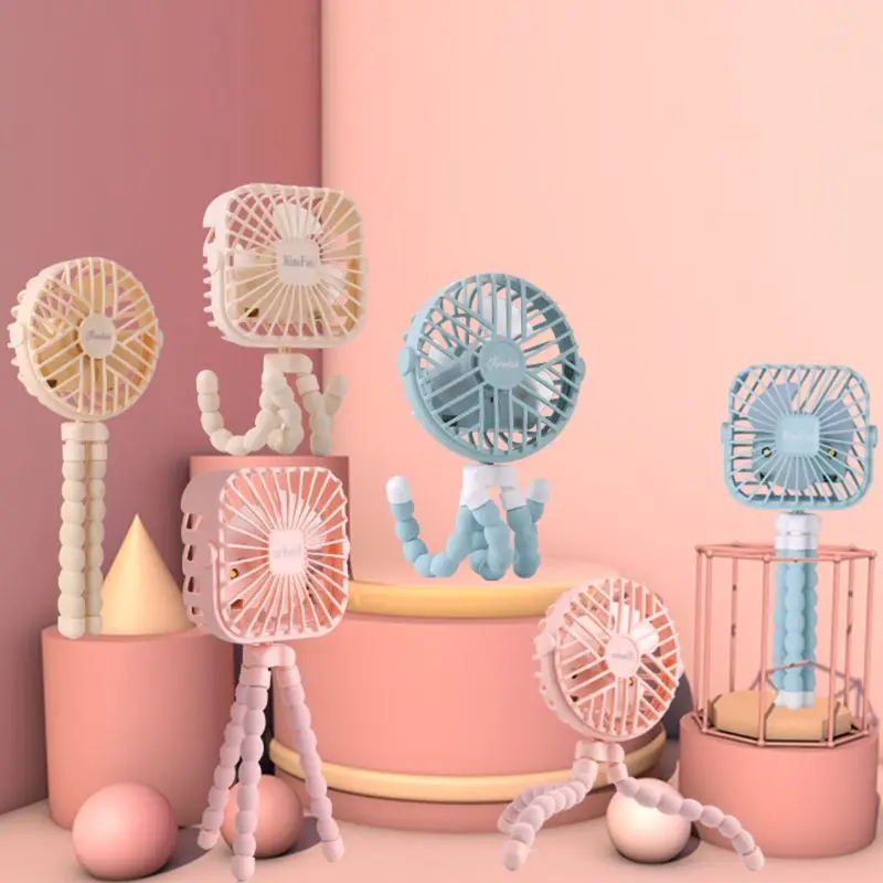 

2021 Summer Mini Fan 600mAh Personal Portable Desk Handheld Baby Bed Car Seat Fan USB Rechargeable Battery Operated Fan