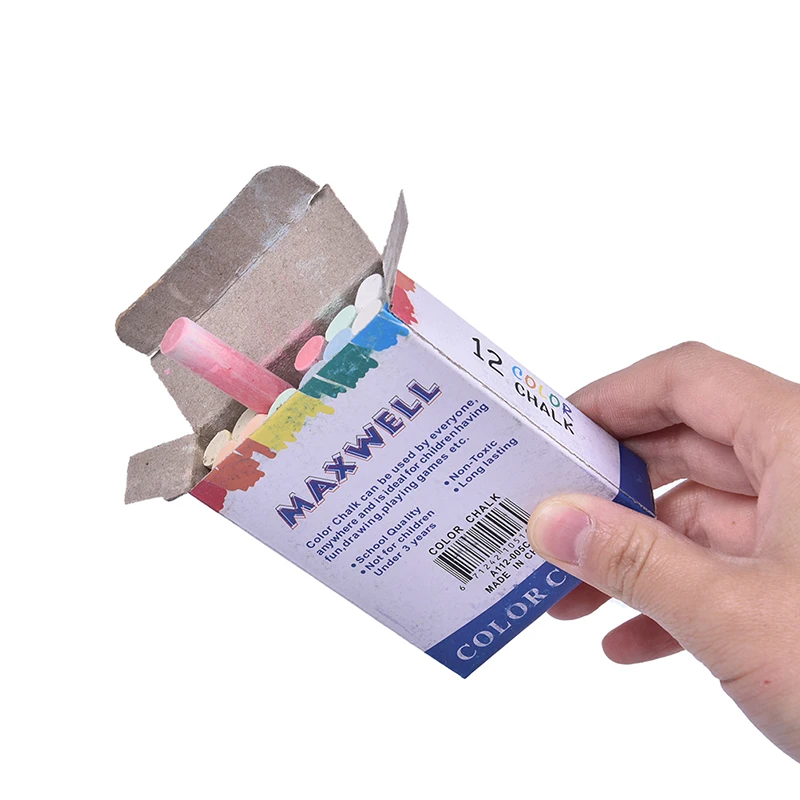 

12 Pcs Dustless Chalk Pen Drawing Chalks For Blackboard 6 Colors Stationary Office School Supplies Accessories