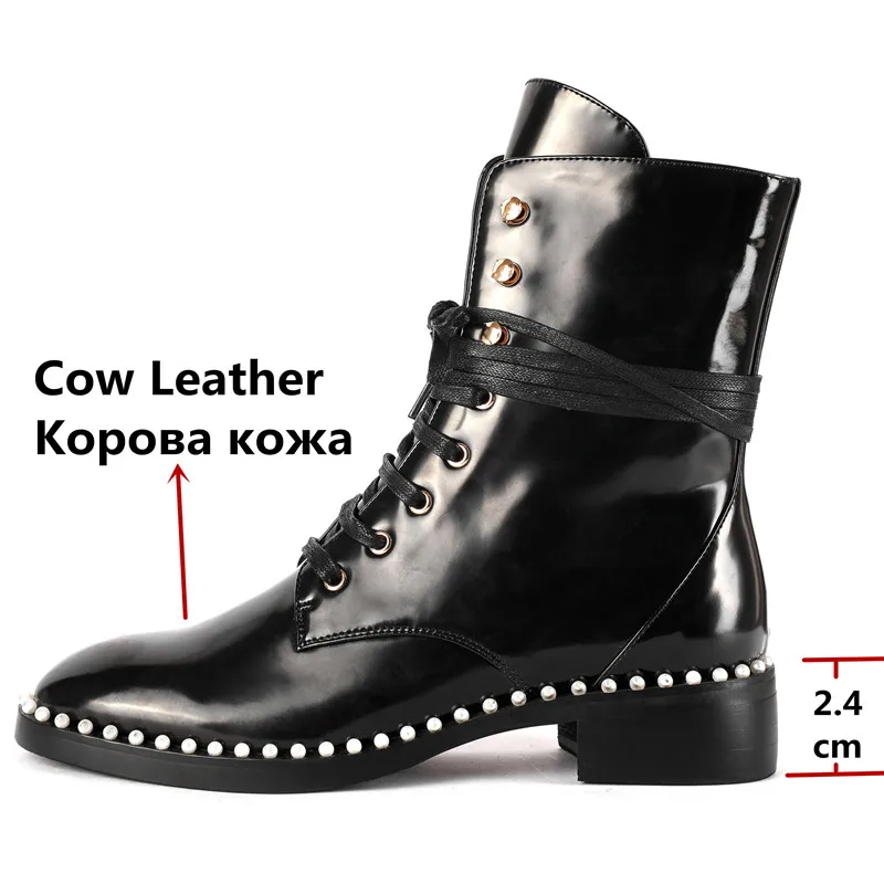 Женские мотоциклетные ботинки FEDONAS теплые короткие из натуральной кожи с