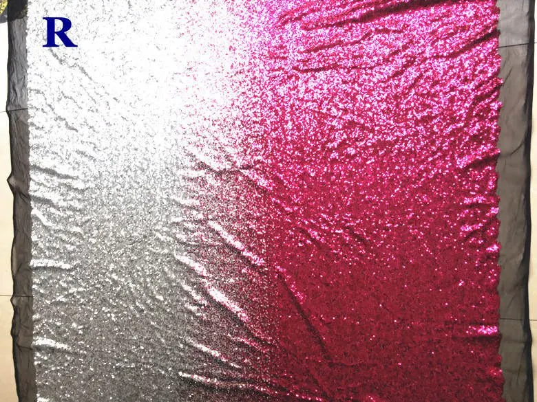 Pink mix silver R LASUI 13 цветов 5 ярдов = 1 лот 3 мм шифрование Блестящий градиент сетчатые кружева с блестками Ткань вечернее платье вечерние платья ткань W0041 - Цвет: Pink mix silver R