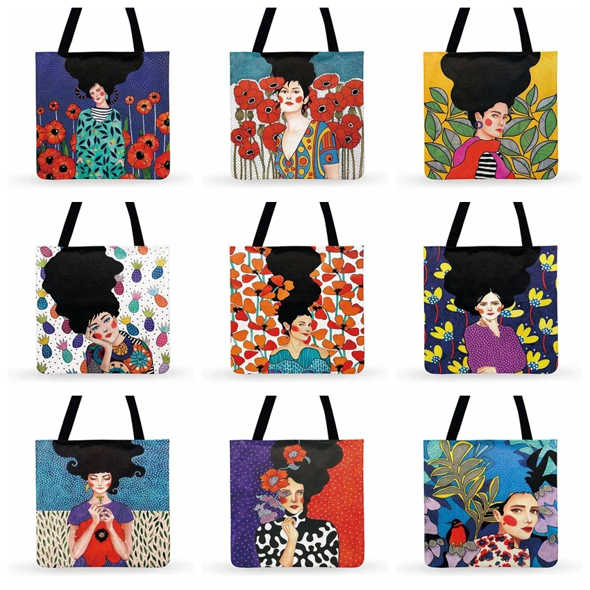 Современная Художественная женская сумка-тоут с цветочным принтом для женщин