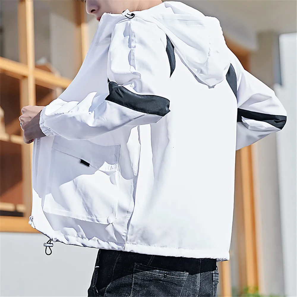 Мужские быстросохнущие куртки из кожи водонепроницаемые пальто с защитой от