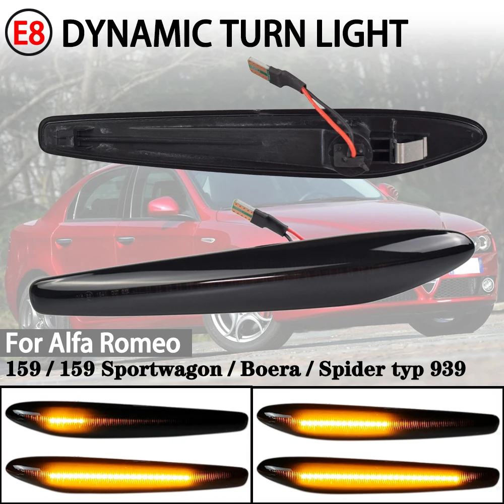 2X динамический фонарь для указателя поворота Alfa Romeo 159 Sportwagon typ Boera Spider 939 |