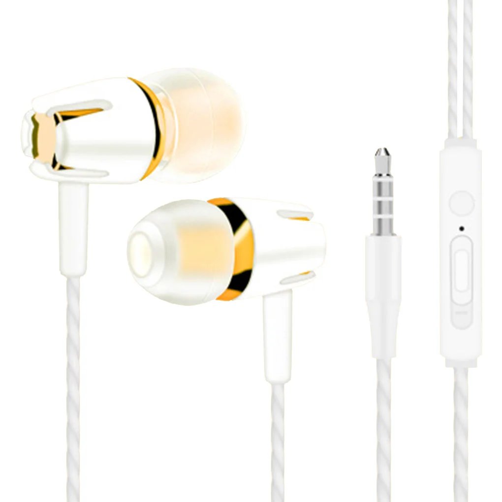 Люминесцентный светильник стерео наушники 3 5 мм In-ear проводной встроенный