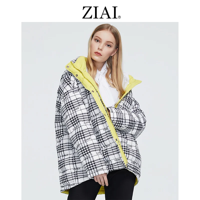 ZIAI Женская куртка зима 2020 теплая парка ветрозащитная модная для офиса высокое