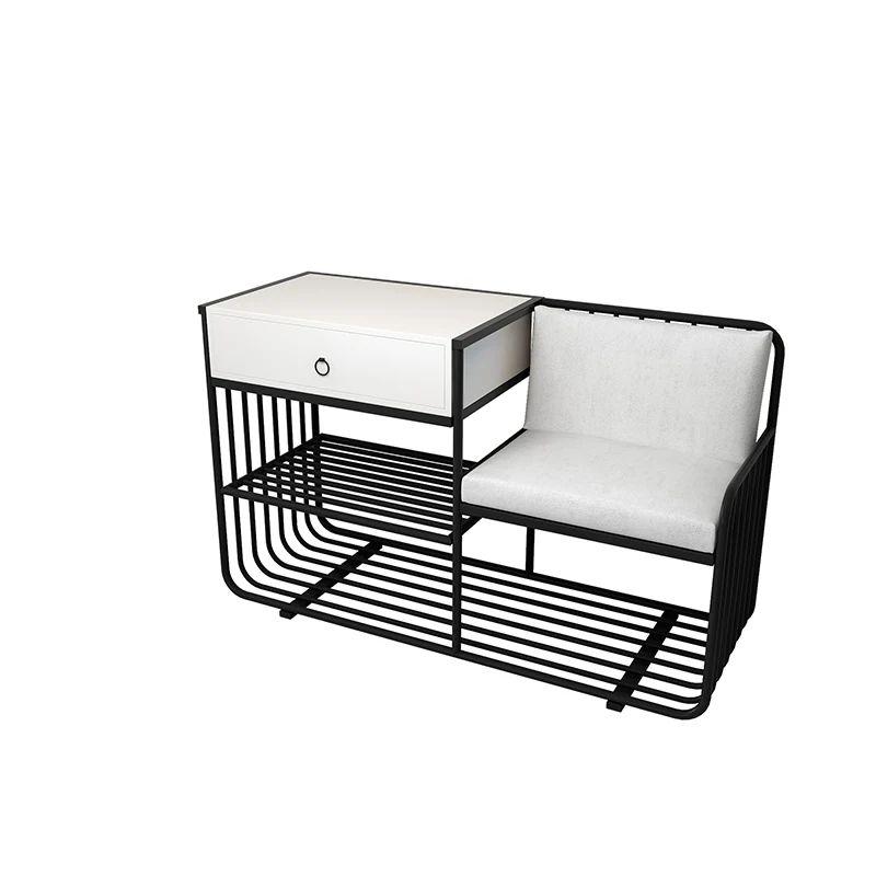 

Strong load-bearing storage shoe changing stool flannel cushion seat cushion cushion shoe cabinet combination solid and stable h